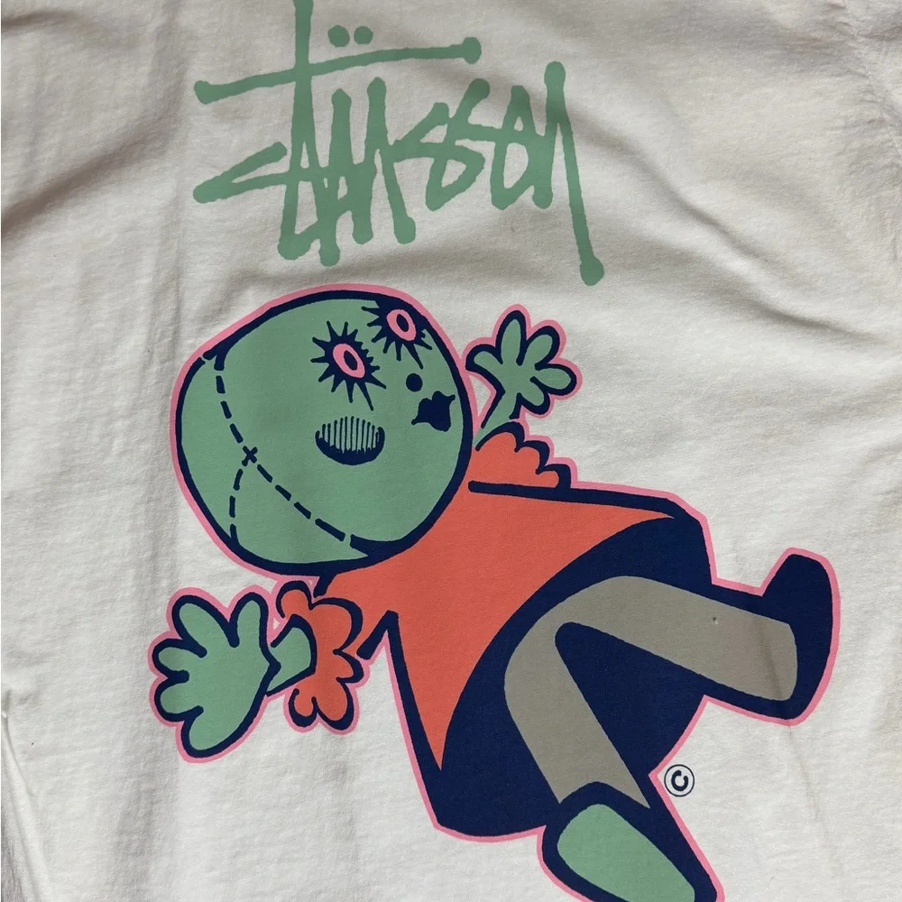 STUSSY DOLLIE PIGMENT DYED TEE NATURAL - LARGE NWOT Size Large - Picture 8 of 8